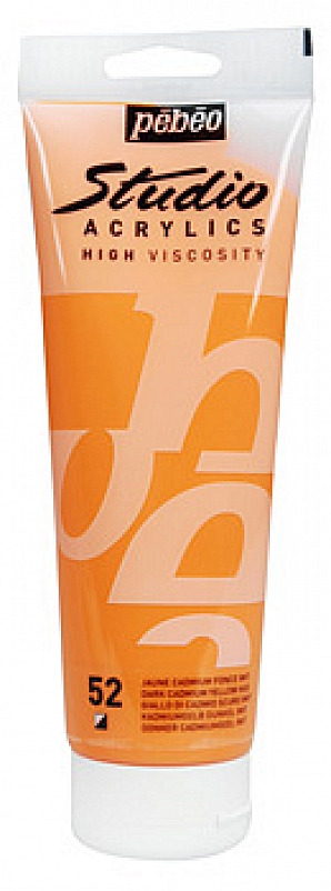 Studio Acrylic 100 ml, 52 Dark cadmium yellow hue