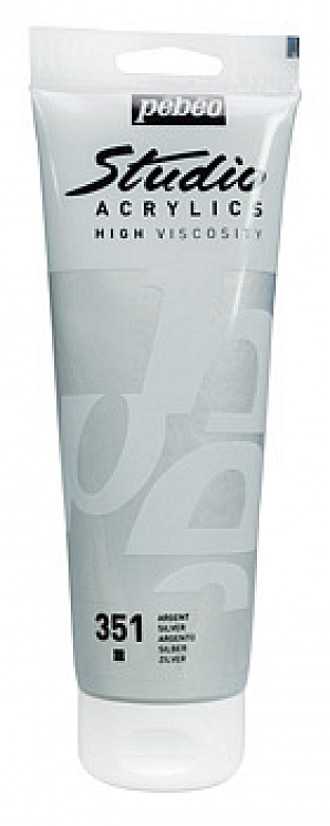 Studio Acrylic 100 ml, 351 Iridescent silver