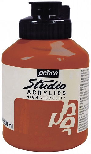 Studio Acrylic 500 ml, Raw sienna