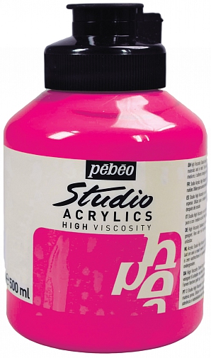 Studio Acrylic 500 ml, Fluorescent pink