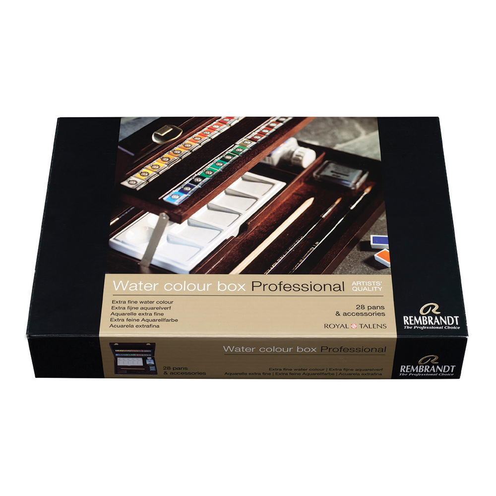Akvarelové farby REMBRANDT - Professional box 28 kalíškov