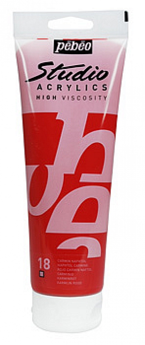 Studio Acrylic 100 ml, 18 Naphtol carmine