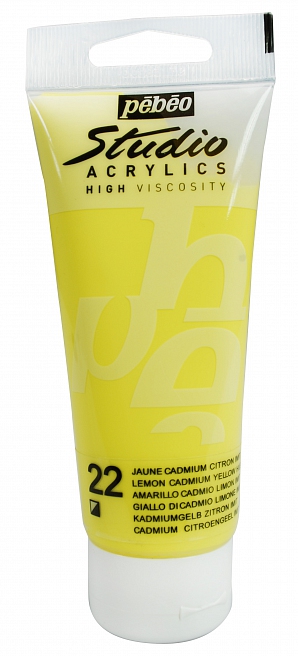 Studio Acrylic 100 ml, 22 Lemon cadmium yellow hue