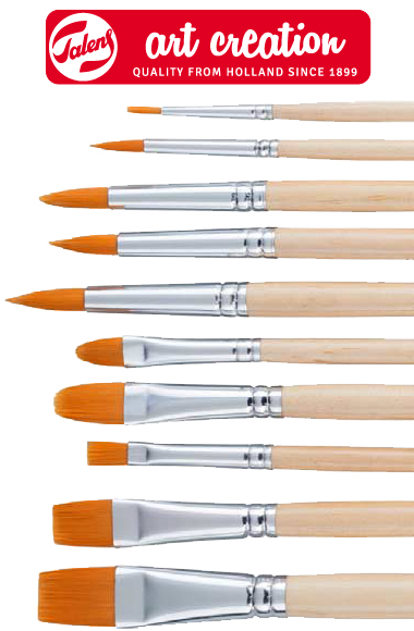 Polyesterové štetce set s organizérom pre olej/akryl/kvaš Art Creation - 10 ks