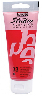 Studio Acrylic 100 ml, 33 Cadmium red hue