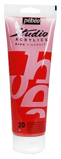 Studio Acrylic 100 ml, 20 Quinacridone scarlet